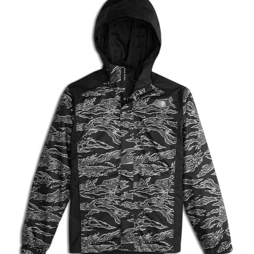 North Face Boys Black And Gray Patterned Jacket - image 6